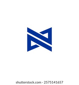 Letter N infinite Logo. innovation, business, finace icon mark blue