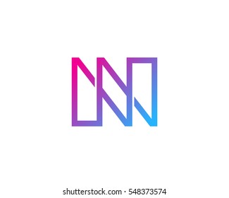 Letter N Infinity Line Logo Design Element