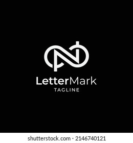 Letter N infinity logo icon design template elements