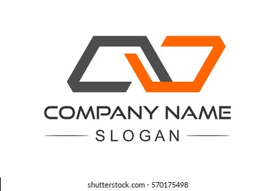 letter n infinity logo icon