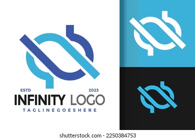 Letra N Logotipos Infinity Logo Logs Diseño Elemento Material Vector Plantilla de Ilustración