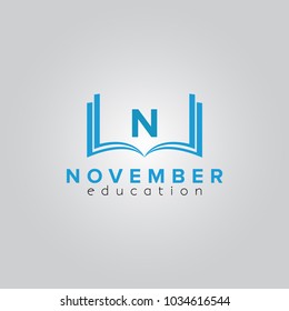 Letter N initial Business Education Logo