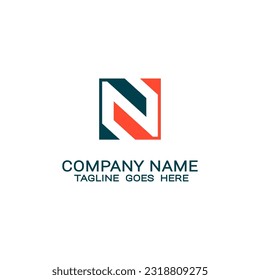 letra N diseño inicial del logotipo comercial.