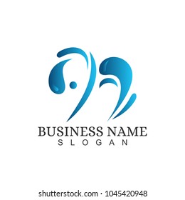 Letter N Initial Logo Template Design