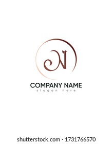 Letter N initial logo template, Vector logo for business and company identity 