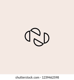 letter N initial logo vector