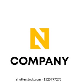 letter N initial logo vector sign shape unique template