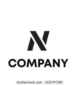 letter N initial logo vector sign shape unique template