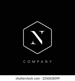 Letter N initial monogram logo design, wedding, fashion, make up logo template