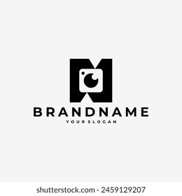 LETTER N INITIAL PHOTOGRAPHY CAMERA LOGO VECTOR ICON ILLUSTRATION