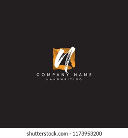 letter N initial signature logo
