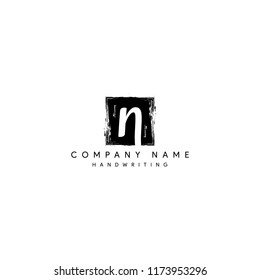 letter N initial signature logo