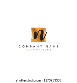 letter N initial signature logo
