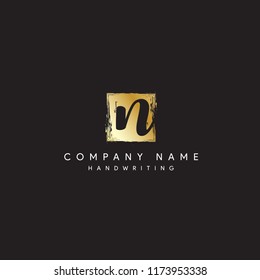 letter N initial signature logo