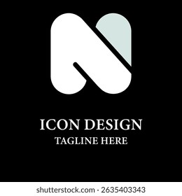 Letra N iniciais logotipo criativo design