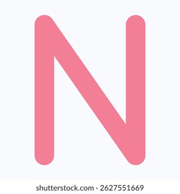 Icono de Vector aislado de la letra N, icono de Vector aislado de estilo plano. 