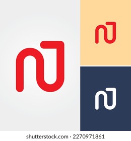 Letter N and J Logo Design Vector