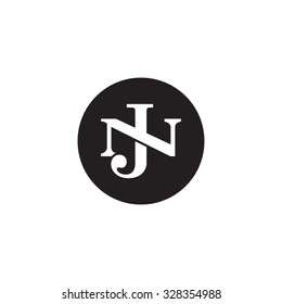 Letter N J Monogram Circle Logo Stock Vector (Royalty Free) 328354988 ...