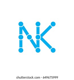 letter n and k logo
