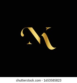 LETTER N AND K LOGO WITH NEGATIVE SPACE EFFECT FOR LOGO DESIGN OR ILLUSTRATION USE