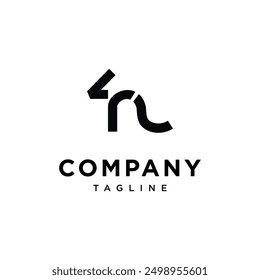 Letter N kangaroo logo icon vector