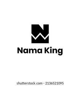 Letter N and king Crown Logo Elegant Monogram Logo. Letter N King Typographic Icon. Modern, Elegant, Simple and Minimalist