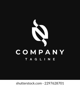 Letter N Knife Logo Icon Template Design