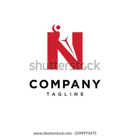 Letter N kunai Logo Icon Vector