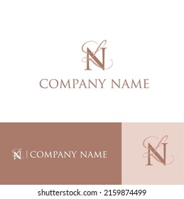 Letter N with letter L cursive logo design. initial logo for any company or business.