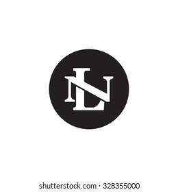 Letter N And L Monogram Circle Logo