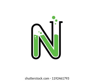 Letter N Lab Logo Template Design Vector, Emblem, Concept Design, Creative Symbol, Icon