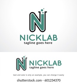 Letter N Lab Logo Template Design Vector