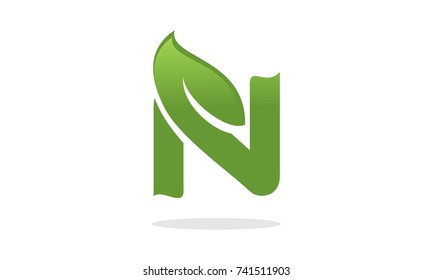 Letter N Leaf 