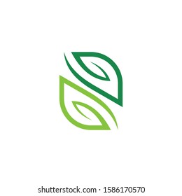 letter N with leaf concepts  N logo template  letter N icon  nature logo template