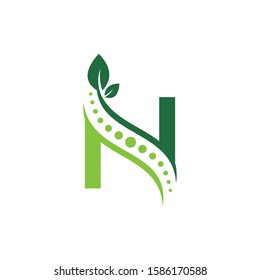 letter N with leaf concepts  N logo template  letter N icon  nature logo template