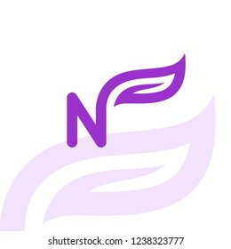 Letter N Leaf Logo