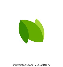 Letter N Leaf Logo. botanical, green leaves, forest, land, nutrition