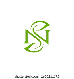 Letter N Leaf Logo. letter logo, environment logo, design logo, templates