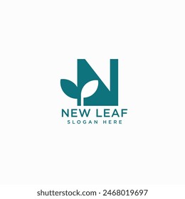 Letter N leaf Logo. Good for any related business.