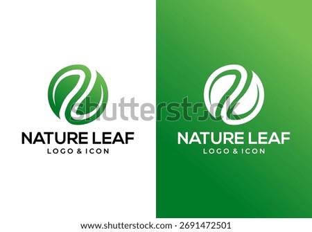 Letter N leaf logo icon vector design