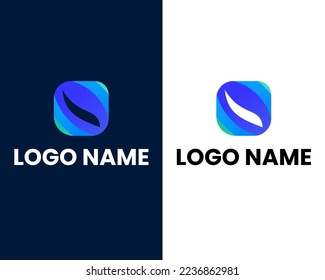 letter n with leaf mark modern business logo design