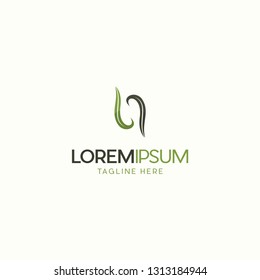 Letter N Leaf Nature Abstract Creative Ecology Business Leaves Logo