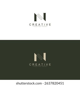 Letter N Lettermark Initial Multiply Overlapping Color Square Logo Vector Icon Illustration