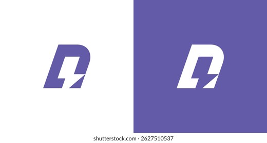 Letter N Lightning or Electric logo Design
