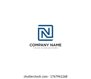 Letter N line logo design. Linear creative minimal monochrome monogram symbol. Universal elegant vector sign design. Premium business logotype. Graphic alphabet symbol for corporate business identity