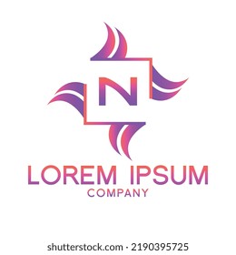 Letter N line logo design.Creative minimal linear monogram symbol. Universal elegant vector sign design. Premium type of business logo. Graphic alphabet symbol for technology identity