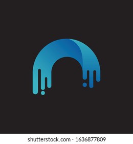 Letter N logo abstract. simple elegant design 