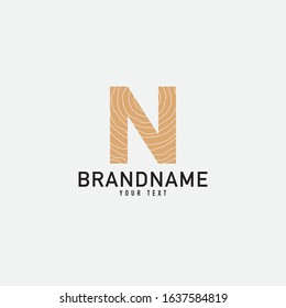 Letter N logo abstract. simple elegant design