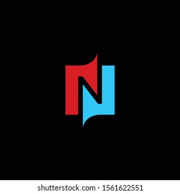 Letter N logo abstract vector graphic download
