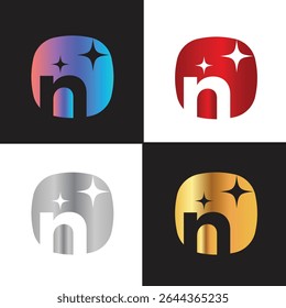 Letter N logo, N logo, AI logo set, modern and minimal design, tech-inspired, colorful icons and symbols, suitable for artificial intelligence, innovation, branding, startups, and digital identity.